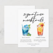 Blue Lagoon Summer Sunrise Mocktails Menu (Voorkant / Achterkant)