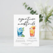 Blue Lagoon Summer Sunrise Mocktails Menu (Staand voorkant)