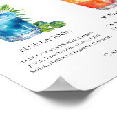 Blue Lagoon Summer Sunrise Mocktails Menu Poster (Hoek)