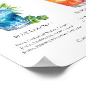Blue Lagoon Summer Sunrise Mocktails Menu Poster (Hoek)