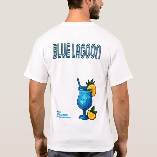 Blue Lagoon T-Shirt – Tropical Cocktail (Achterkant)