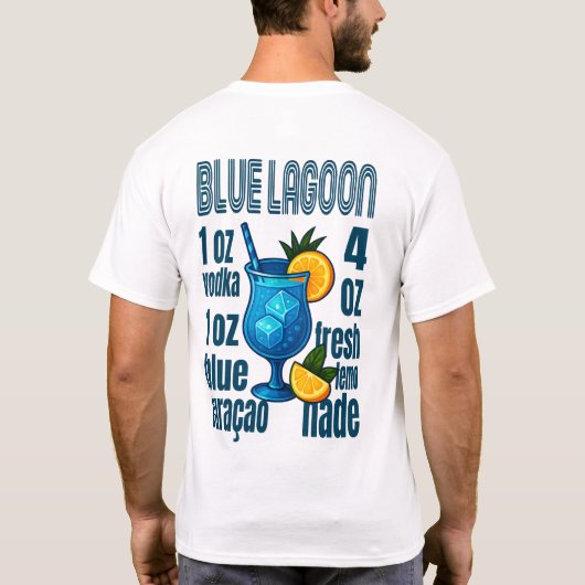 Blue Lagoon T-Shirt – Tropical Cocktail  (Achterkant)