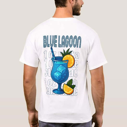 Blue Lagoon T-Shirt – Tropical Cocktail (Achterkant)