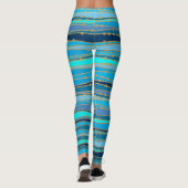 Blue Lagoon Zen | Aangepaste workout Leggings (Achterkant)