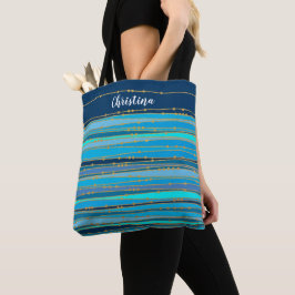 Blue Lagoon Zen | Speciaal gestreept Tas