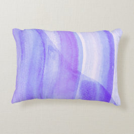 Blue Lagos Waterverf Abstract Accent Kussen