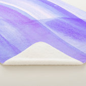 Blue Lagos Waterverf Abstract Sherpa Deken (3/4)