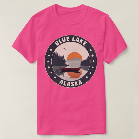 Blue Lake Alaska Sunset T-shirt (Design voorkant)