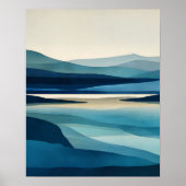 Blue Lake Basin Abstract Wall Art Poster (Voorkant)