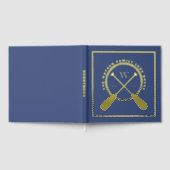 Blue Lake House Monogram Crossed Paddles Gastenboek (Volledig)