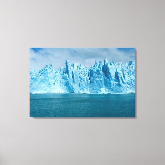 Blue Lake, Ice en Sky Canvas Afdruk (Voorkant)