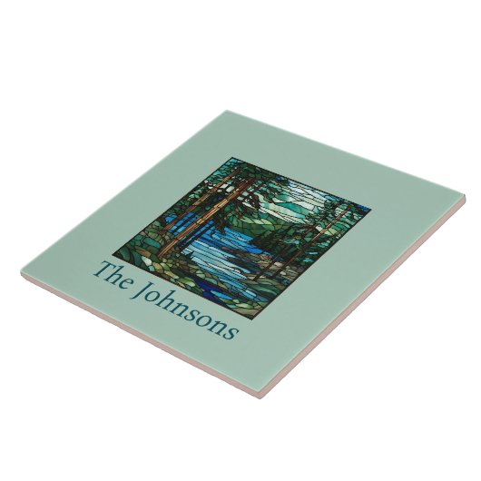 Blue Lake landschap Tegeltje (Zijkant)