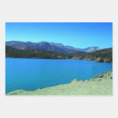 Blue Lake Mountain - ontkoppeling van hoge kwalite Inpakpapier Vel (Voorkant)