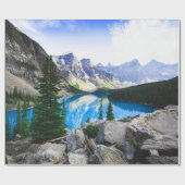 Blue Lake Rocky Mountain Pine Forest Cadeaupapier (Vlak)