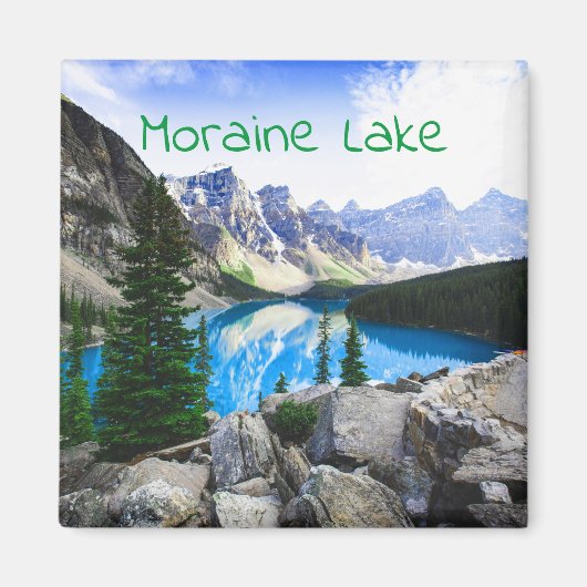 Blue Lake Rocky Mountain Pine Forest Magneet (Voorkant)