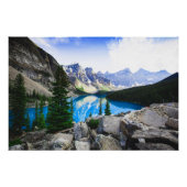 Blue Lake Rocky Mountain Pine Forest Perfect Poster (Voorkant)