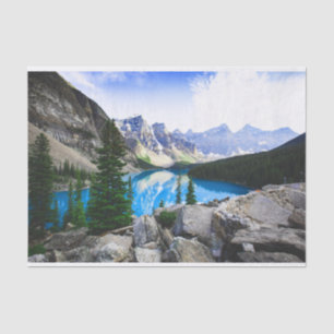 Blue Lake Rocky Mountain Pine Forest Tissuepapier