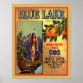  Blue Lake Sinaasappels Advertentie Poster (Voorkant)