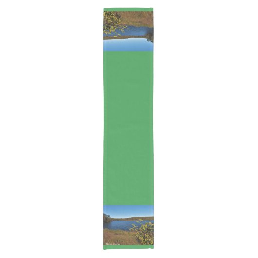 Blue Lake Table Runner Korte Tafelloper (Voorkant)
