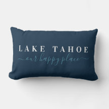Blue Lake Tahoe Happy Place Lenden Kussen