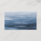 Blue Lake Water Stain | Gepersonaliseerd Visitekaartje (Achterkant)