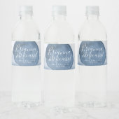Blue Lake Water Stain | Gepersonaliseerd Waterfles Etiket (Flessen)