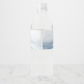 Blue Lake Water Stain | Gepersonaliseerd Waterfles Etiket (Achterkant)
