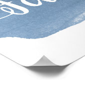 Blue Lake Water Streak | Favors | Weddenschap Poster (Hoek)