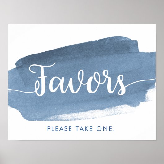 Blue Lake Water Streak | Favors | Weddenschap Poster (Voorkant)