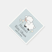 Blue Lamb Baby Boy Shower Servetten (Hoek)