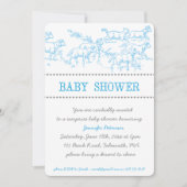 Blue Lamb Baby shower Invitation Kaart (Voorkant)