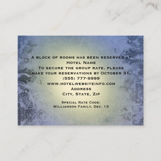 Blue Lantern Hotel Accommodatie Insert-kaarten Informatiekaartje (Voorkant)