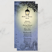 Blue Lantern Streetlamp Wedding Program Programmakaart (Voorkant / Achterkant)