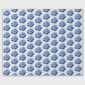 Blue Lapis Lazuli Crystals Birthday Cadeaupapier (Vlak)