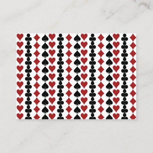 Blue Las Vegas Casino Kaart Suits Bruiloft Details (Achterkant)