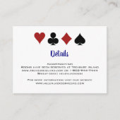 Blue Las Vegas Casino Kaart Suits Bruiloft Details (Voorkant)