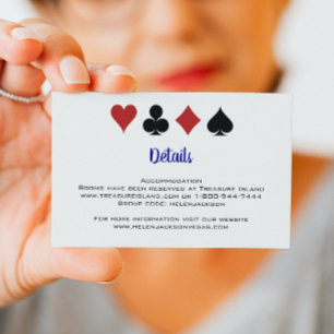 Blue Las Vegas Casino Kaart Suits Bruiloft Details