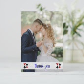 Blue Las Vegas Wedding Photo Bedankt (Staand voorkant)