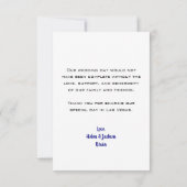 Blue Las Vegas Wedding Photo Bedankt (Achterkant)