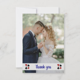 Blue Las Vegas Wedding Photo Bedankt