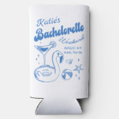 Blue Last Toast Beach Bachelorette Feest Seltzer Blikjeskoeler (Achterkant)