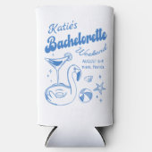 Blue Last Toast Beach Bachelorette Feest Seltzer Blikjeskoeler (Voorkant)