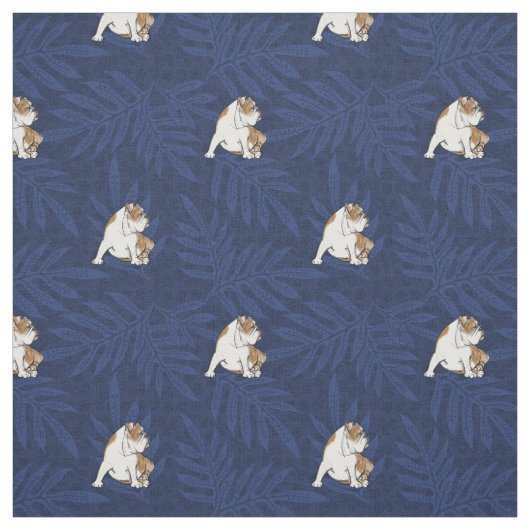 Blue Lauae Bulldog Stof (Swatch)
