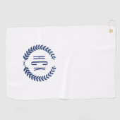 Blue Laure Wreat Monogram. Golfhanddoek (Horizontaal)