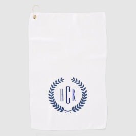 Blue Laure Wreat Monogram. Golfhanddoek