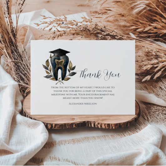 Blue Laurel Dental Graduation Bedankkaart