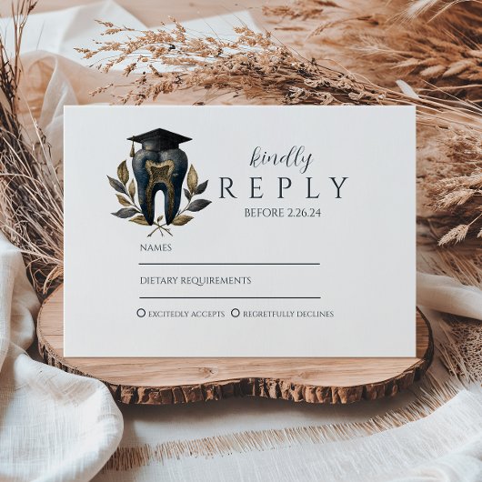 Blue Laurel Dental Graduation RSVP Kaartje