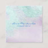 Blue Lavender Abstract Square Visitekaartje (Voorkant)