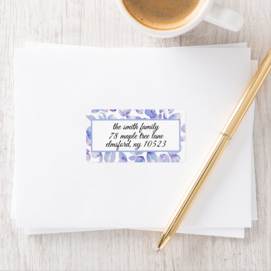 Blue Lavender Blossingrempel Label (Insitu)