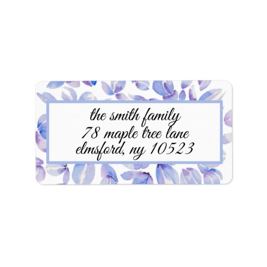 Blue Lavender Blossingrempel Label (Voorkant)